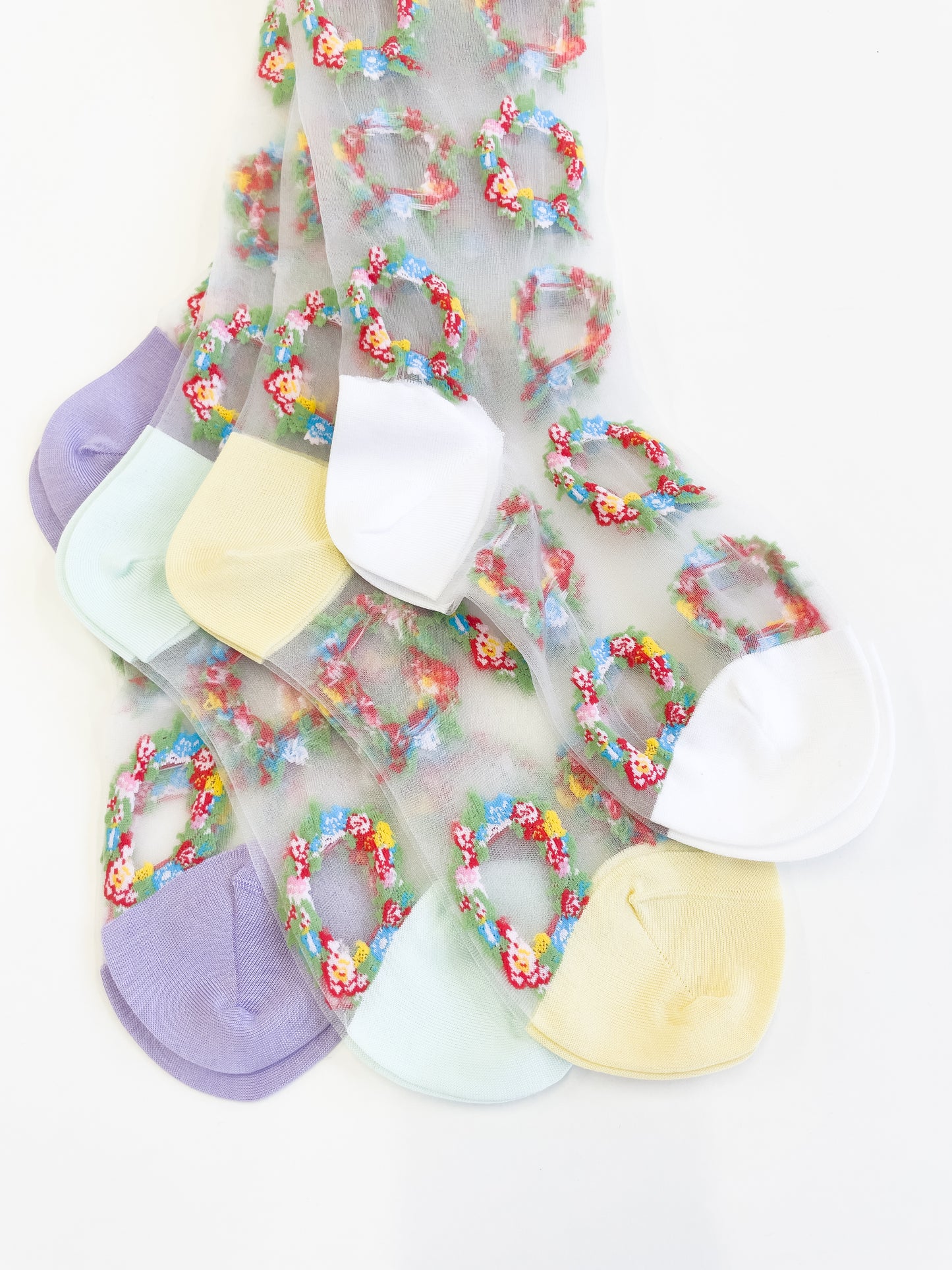 wreath long socks