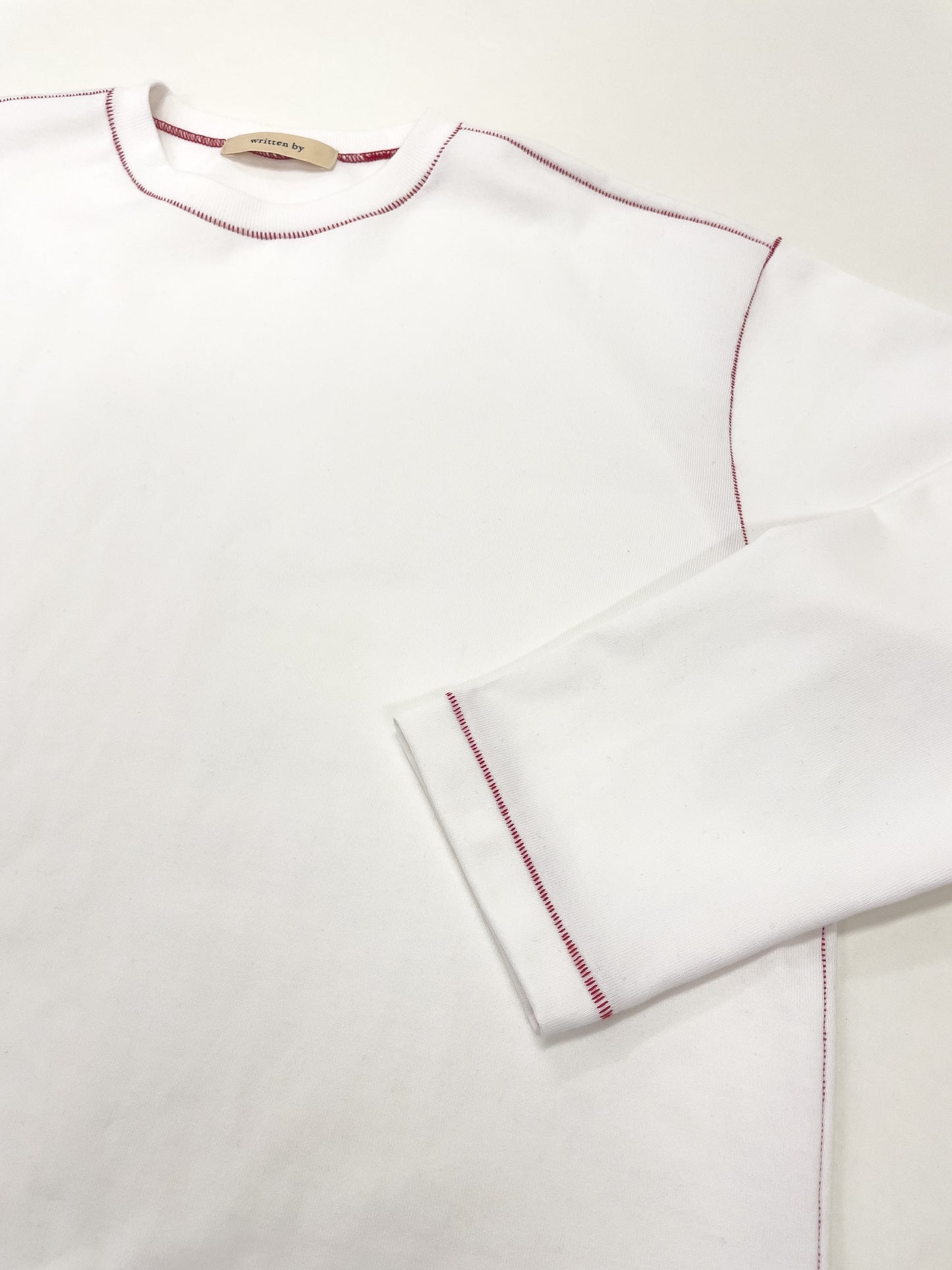 dot stitch long sleeve T-shirt