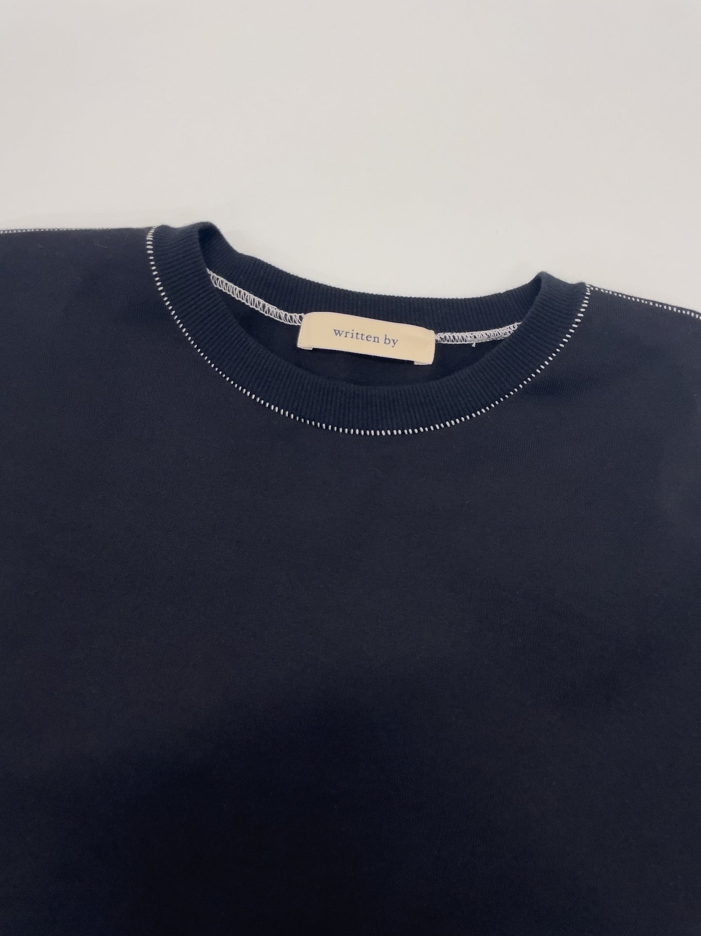dot stitch long sleeve T-shirt