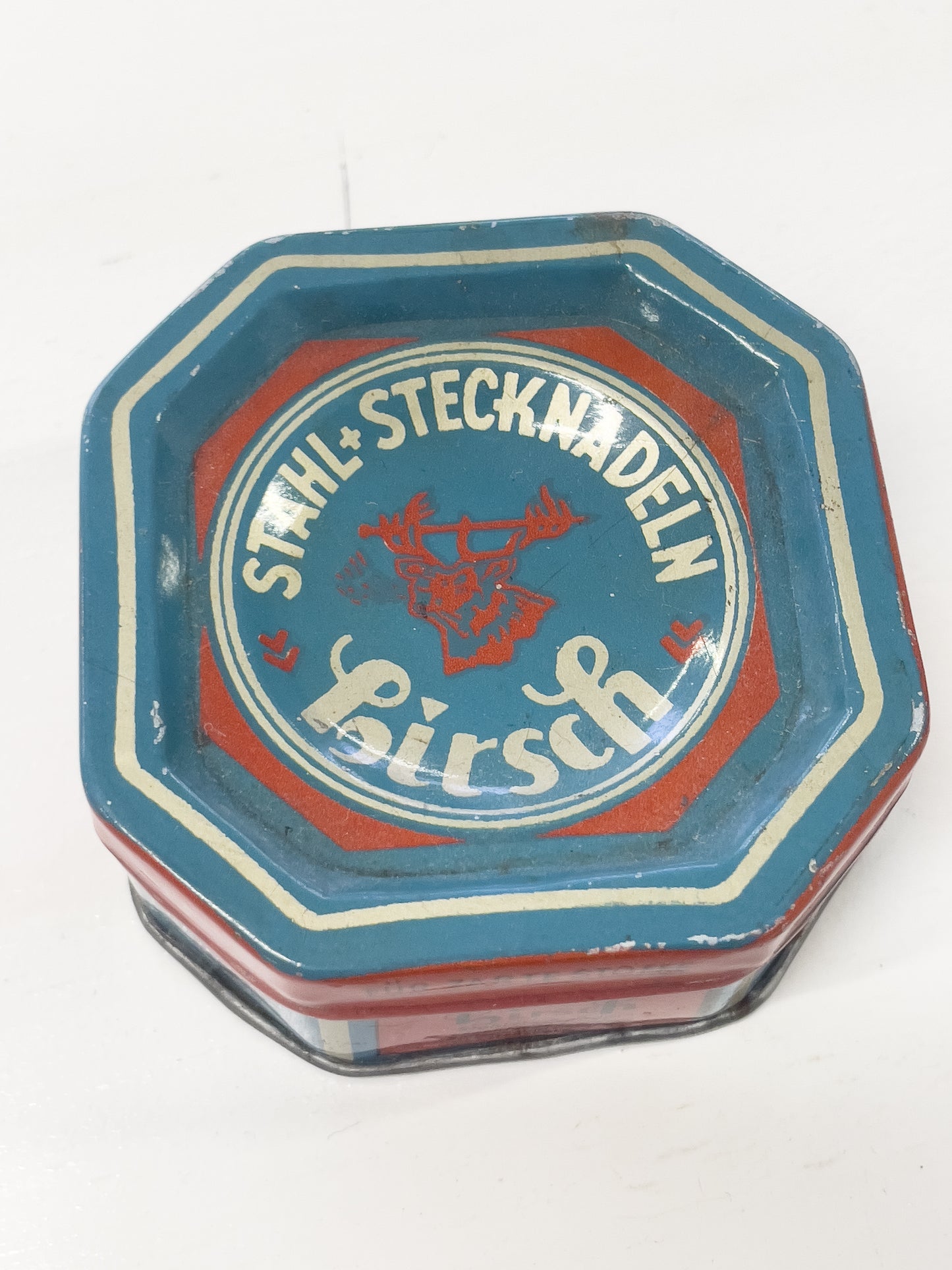 leather button & needle tin case