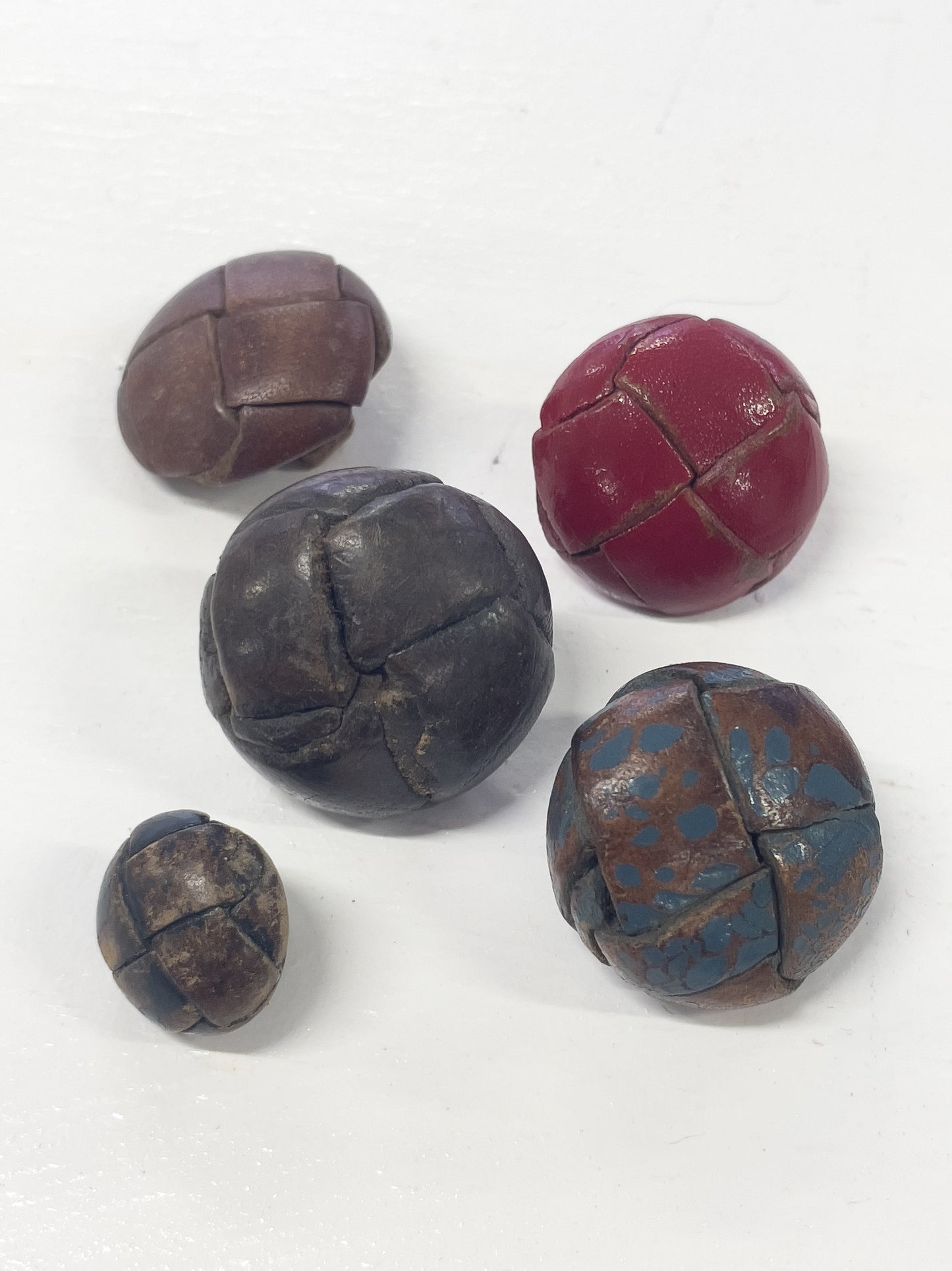 leather button & needle tin case