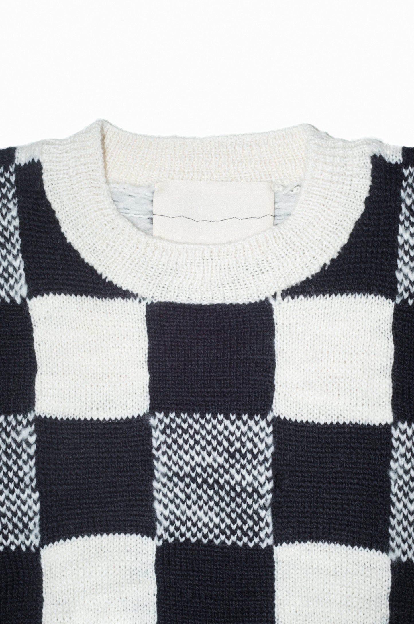 slub gingham knit