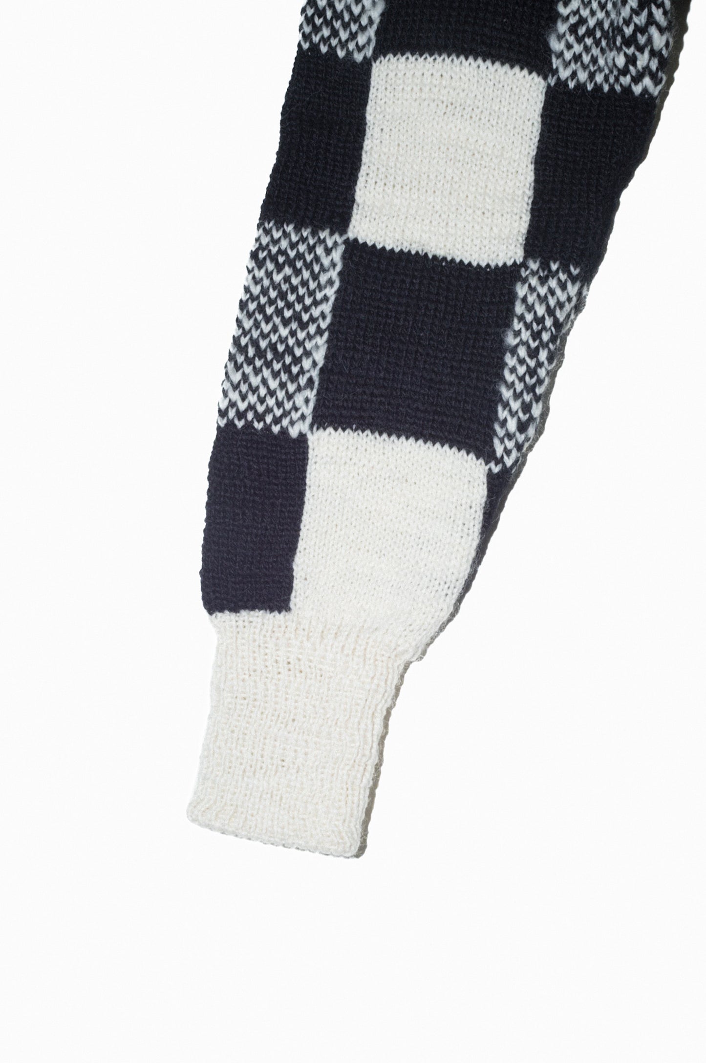 slub gingham knit