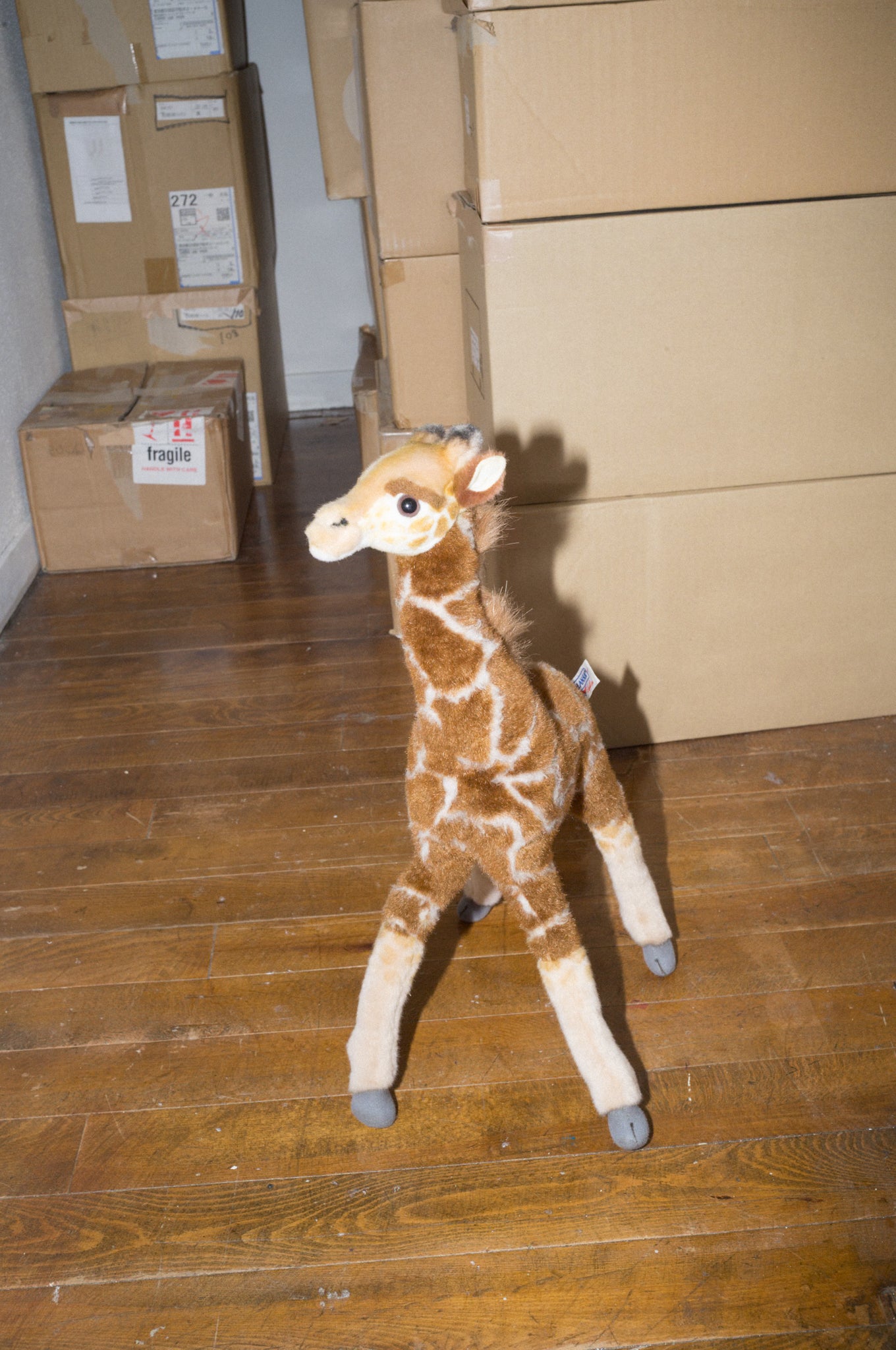 vintage giraffe stuffed toy