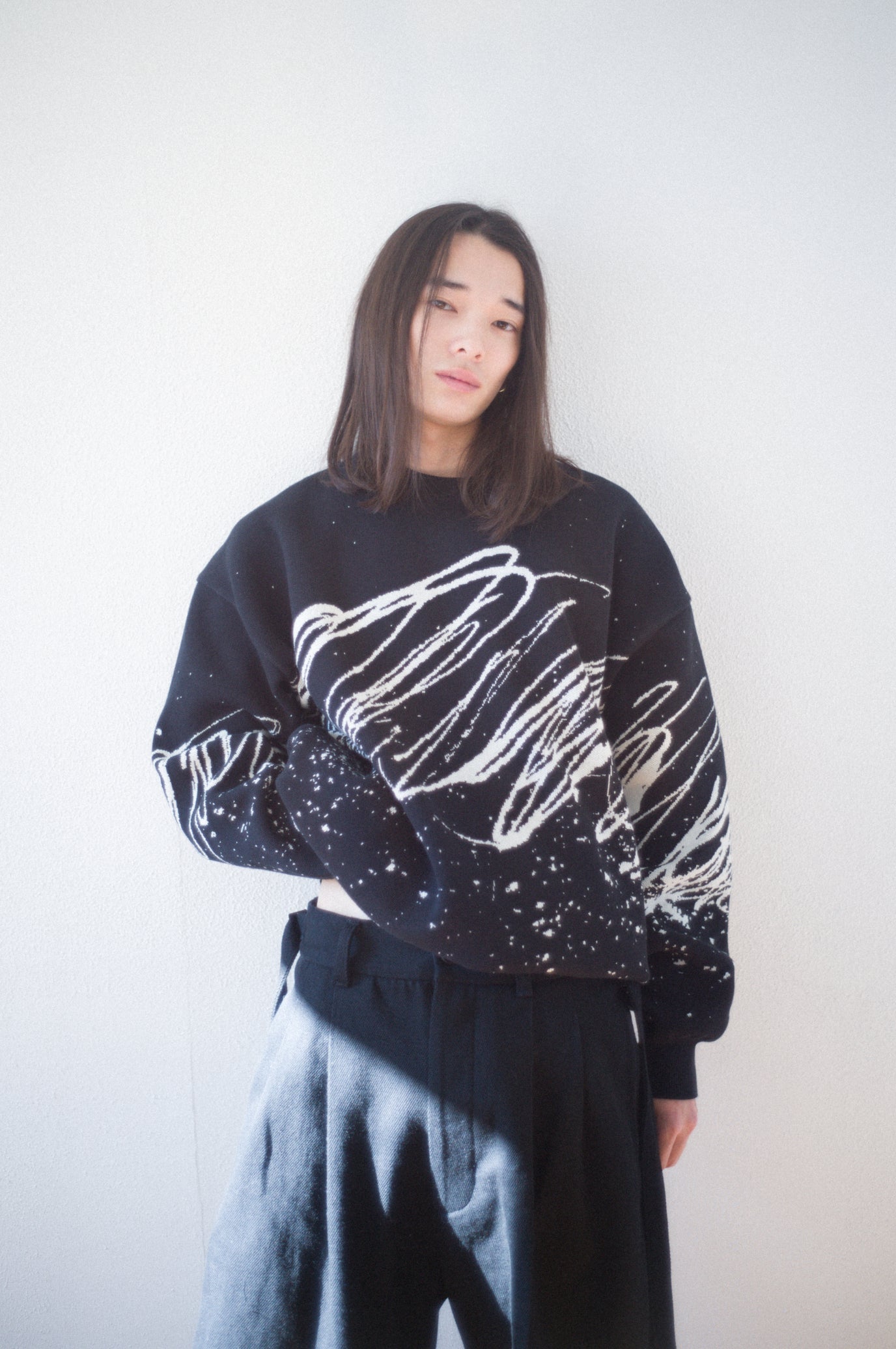 drawing motif knit