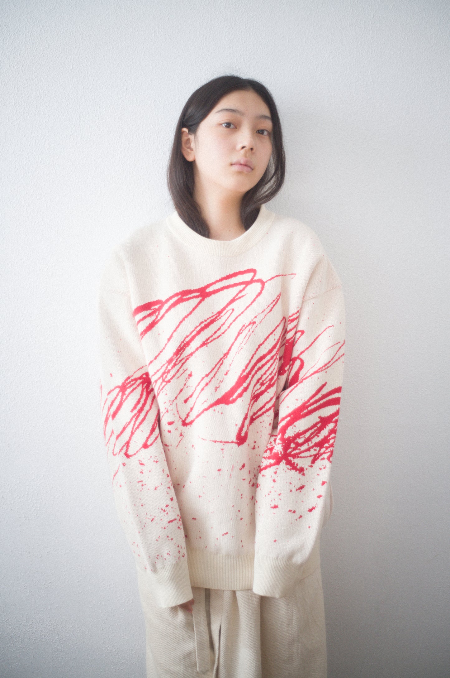drawing motif knit