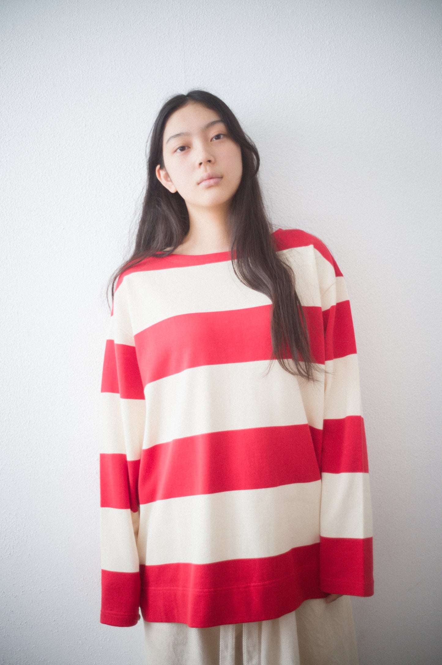 border knit T-shirt
