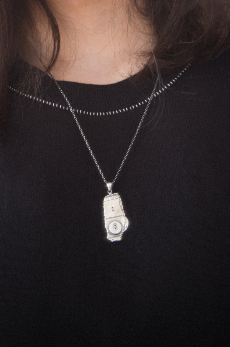 button charm necklace