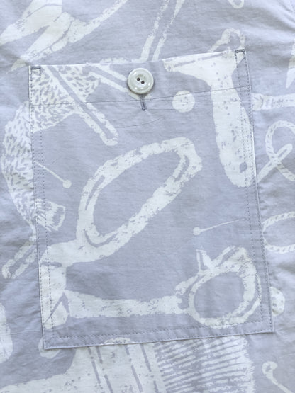 TOOLS DISCHARGE PRINT SHORT SLEEVE SHIRT