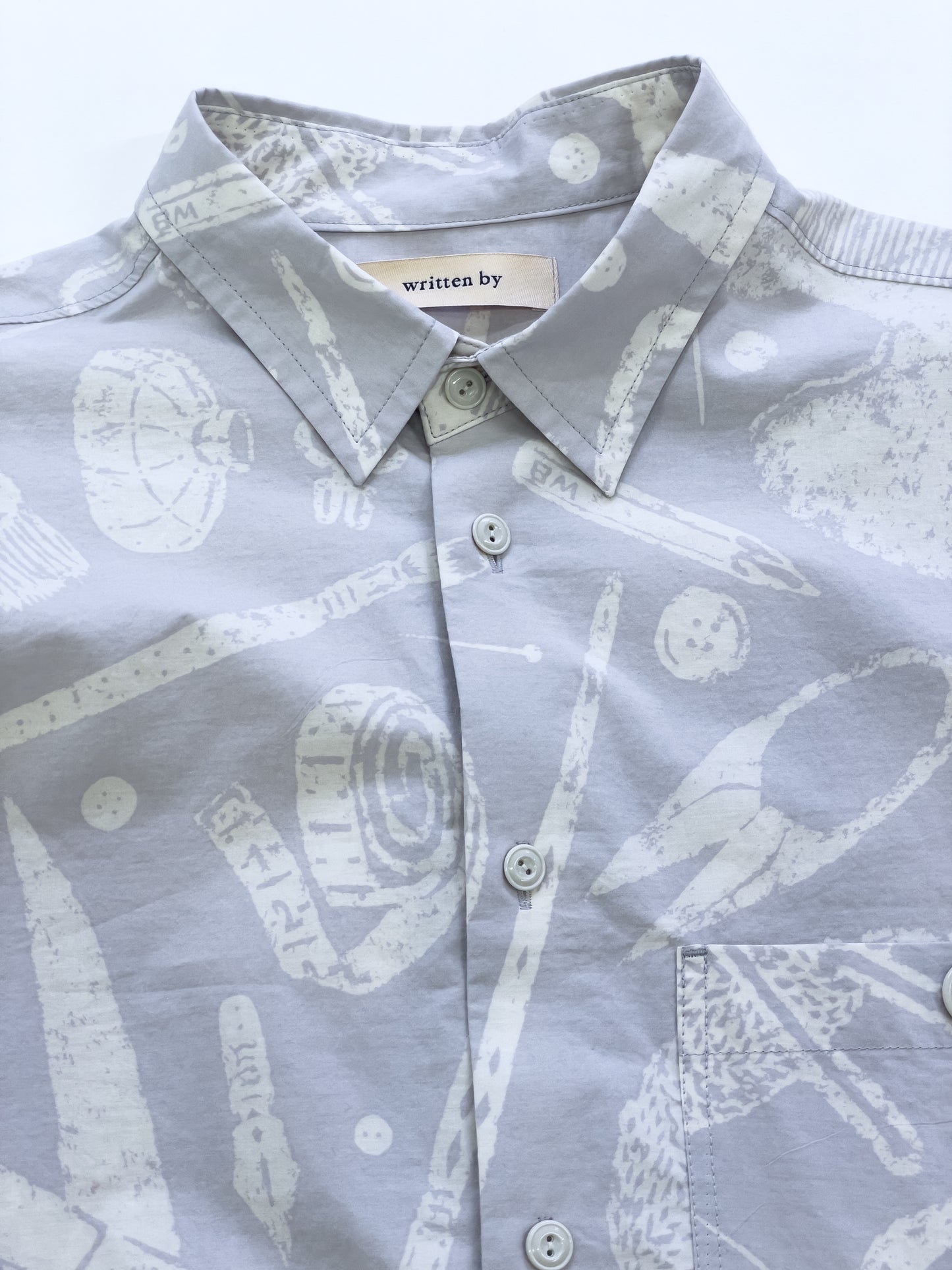 TOOLS DISCHARGE PRINT SHORT SLEEVE SHIRT