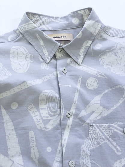 TOOLS DISCHARGE PRINT SHORT SLEEVE SHIRT