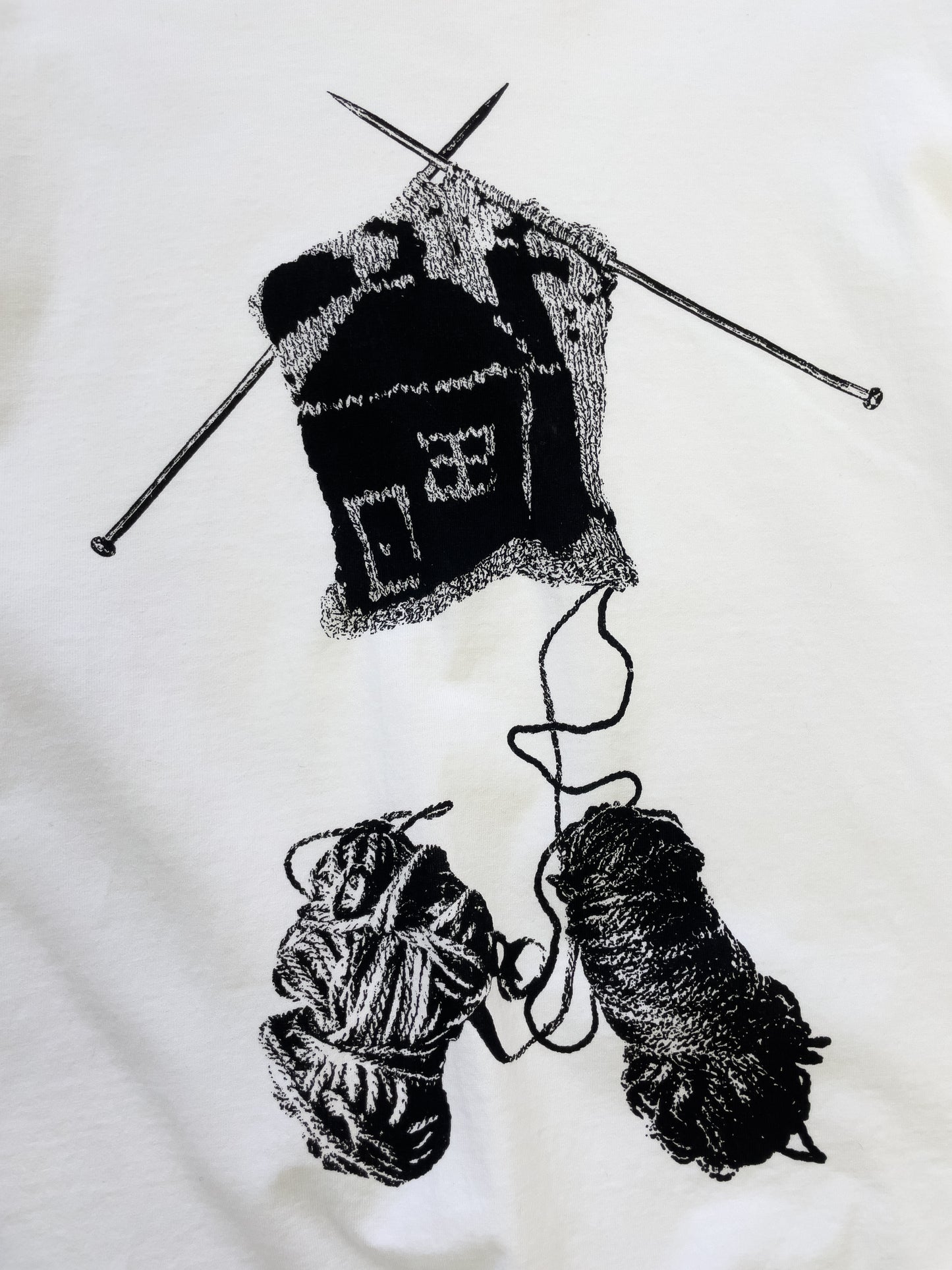 PRINT T-SHIRT <knitting>