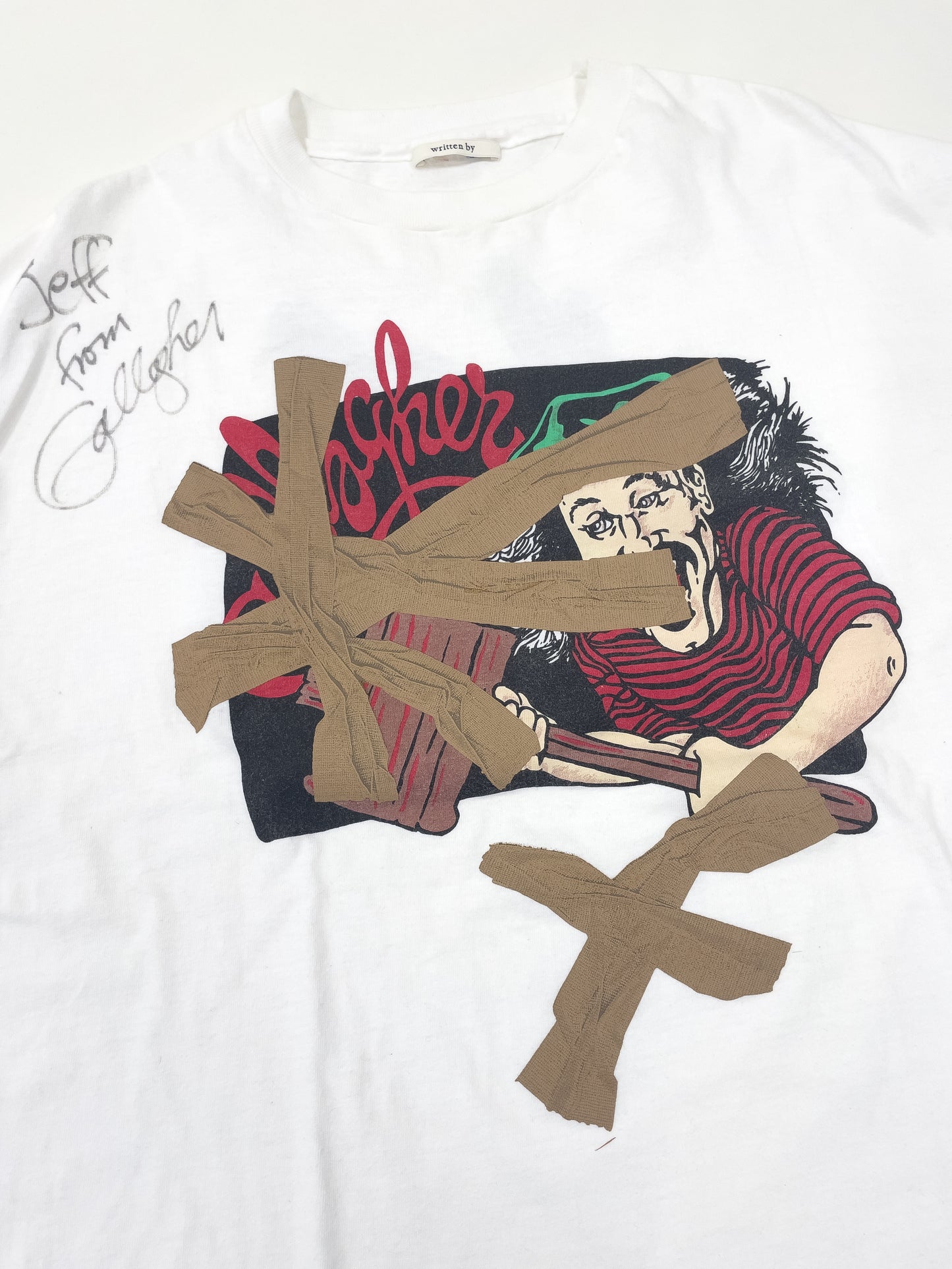 packing tape print T-shirt [used]