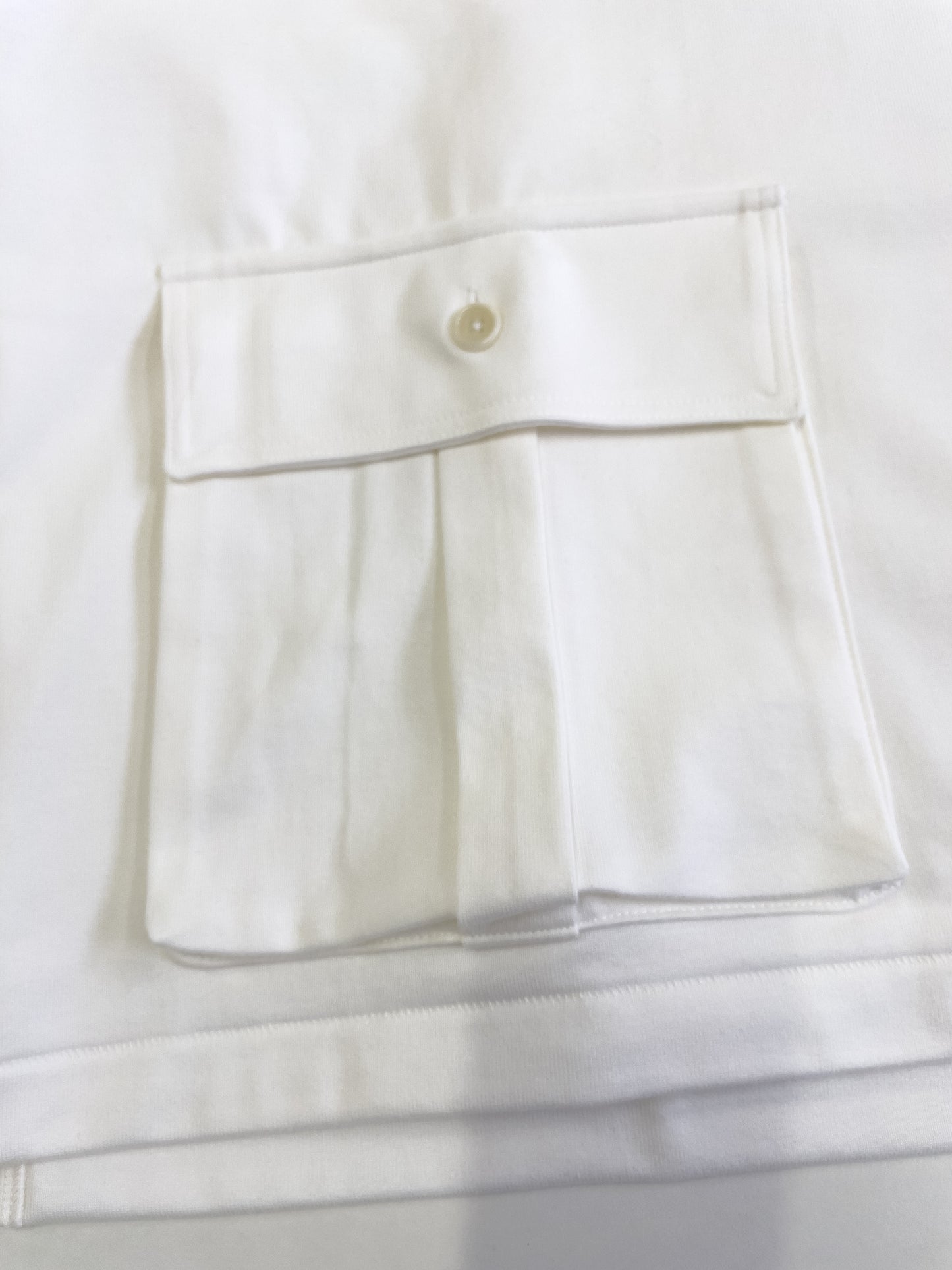 heavy cotton pocket T-shirt　[white]