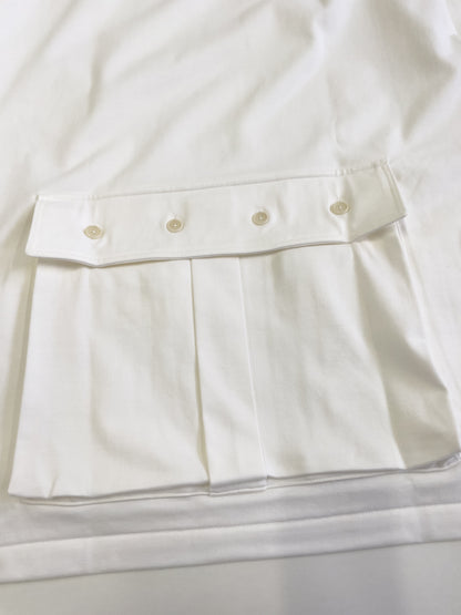 heavy cotton pocket T-shirt　[white]