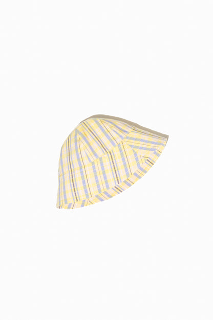 hat hilma check yellow