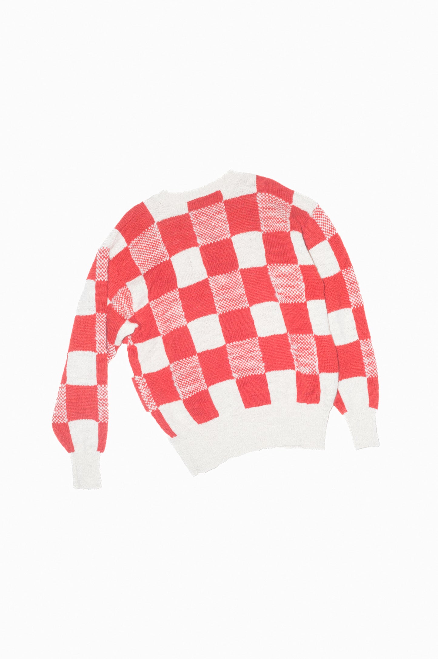 slub gingham knit