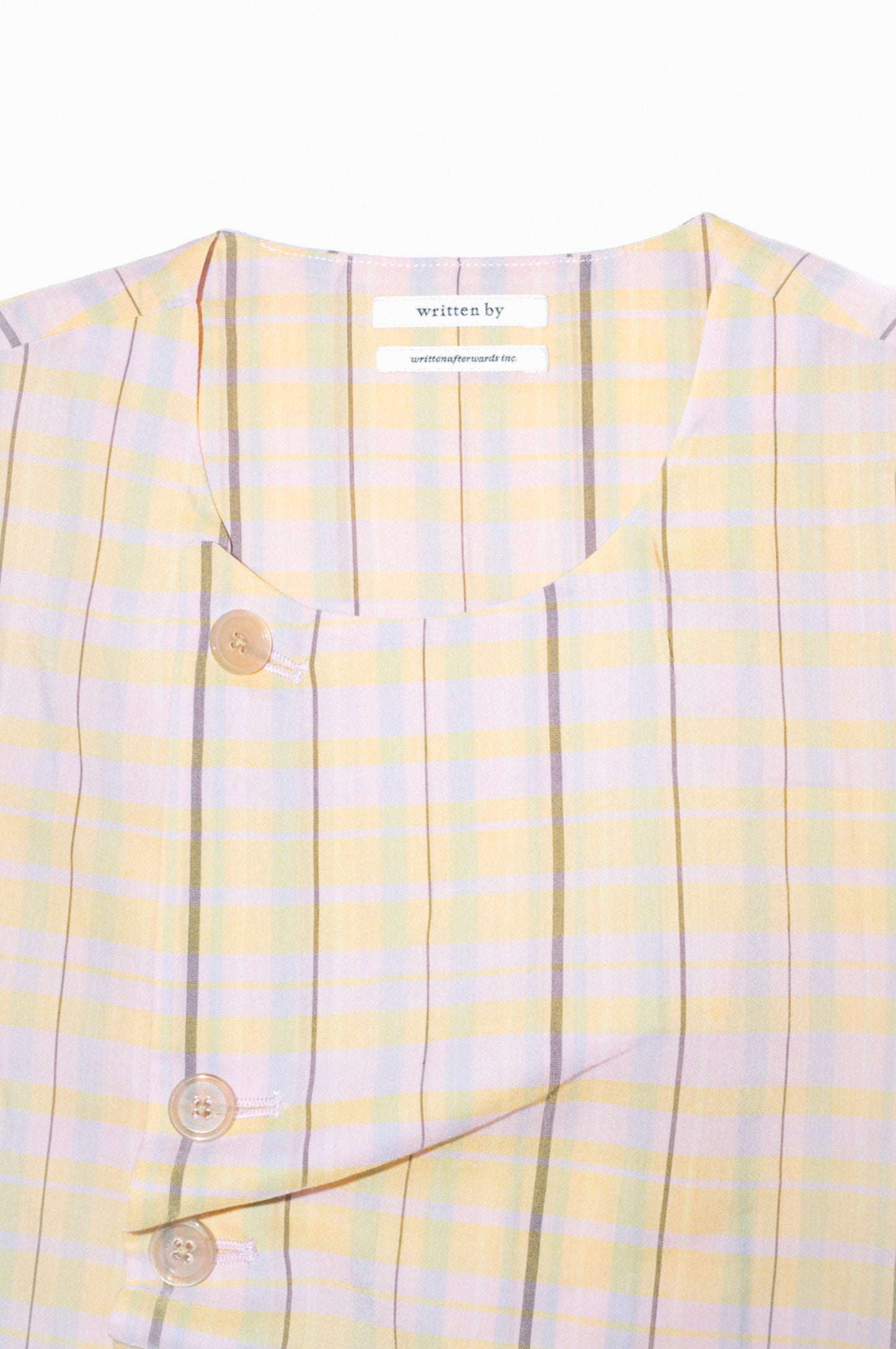 many button shirt hilma check