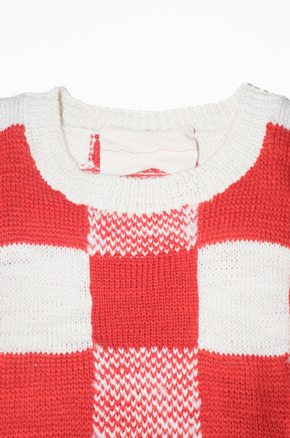 slub gingham knit