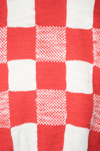 slub gingham knit