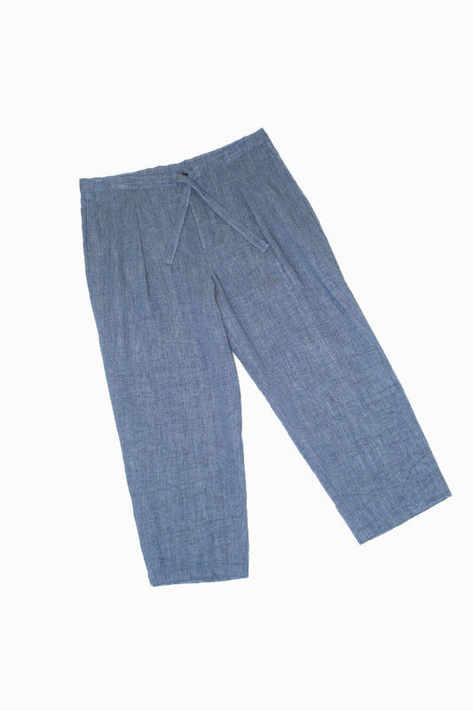 linen cotton cupro relax pants