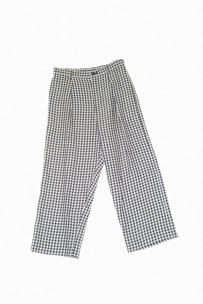 gingham work pants