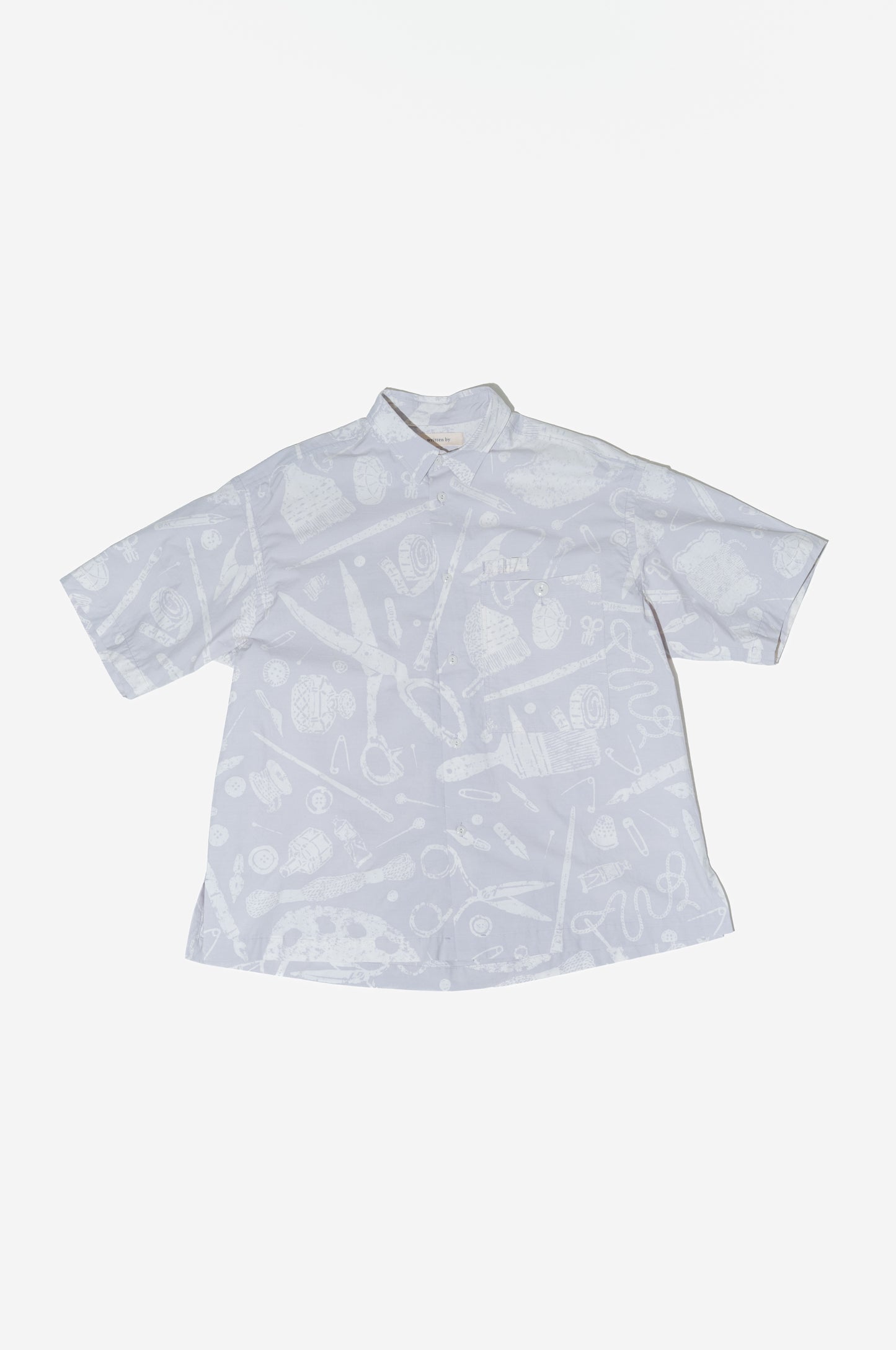 TOOLS DISCHARGE PRINT SHORT SLEEVE SHIRT