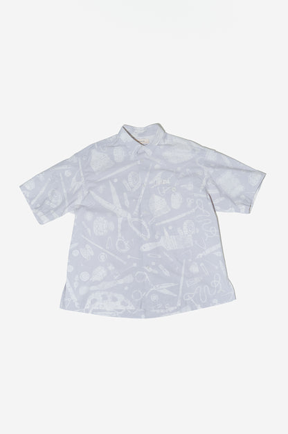 TOOLS DISCHARGE PRINT SHORT SLEEVE SHIRT