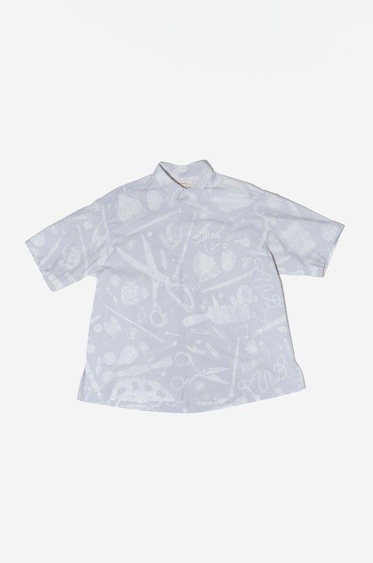TOOLS DISCHARGE PRINT SHORT SLEEVE SHIRT