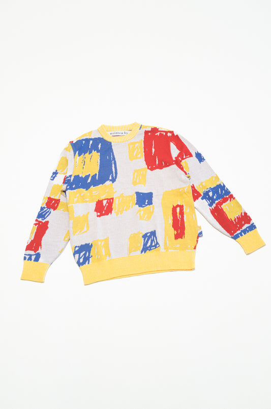 drawing knit sweater