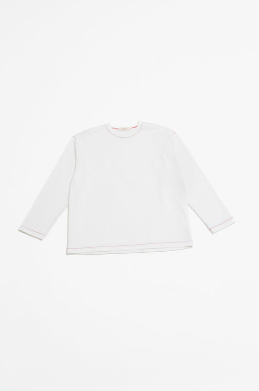dot stitch long sleeve T-shirt