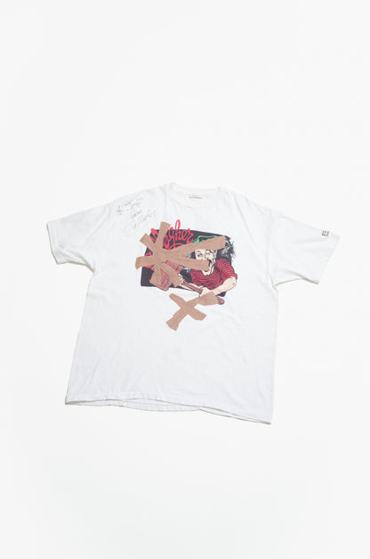 packing tape print T-shirt [used]